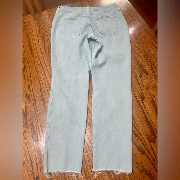 Universal Thread Pale Green Acid Wash Jeans Women’s 12 High Rise Skinny Cotton - Picture 5 of 12